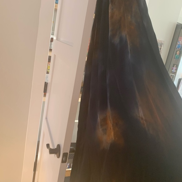 long tie dye maxi dress with spaghetti strap sleeves, size small, worn once - Picture 2 of 6
